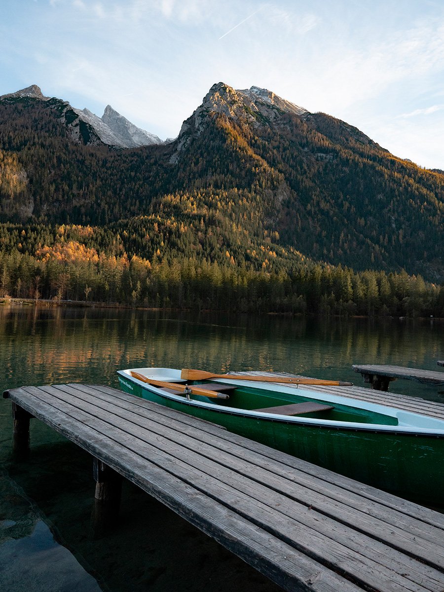 Photographie d'une barque en Bavière