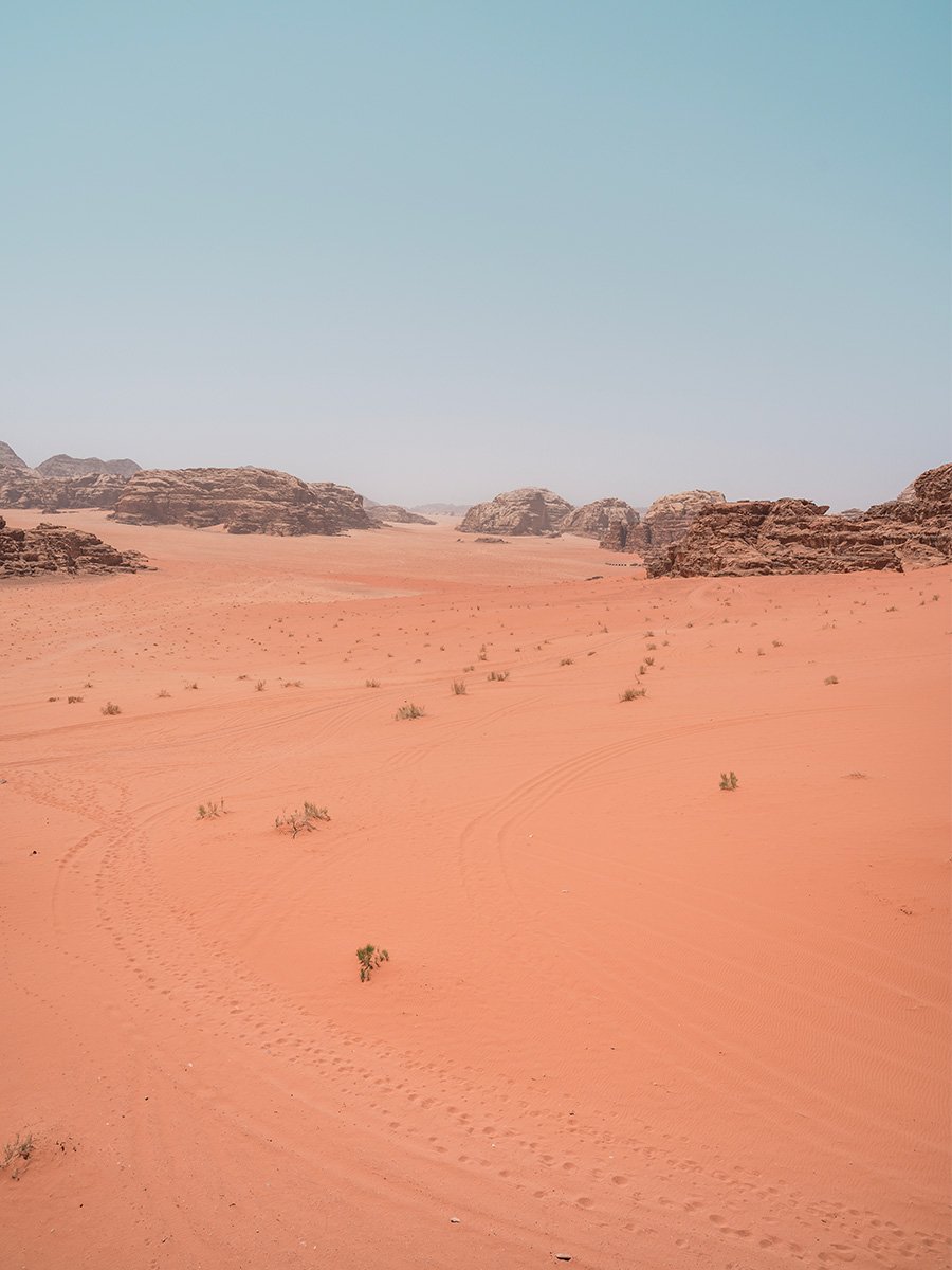 Photographie du désert du Wadi Rum